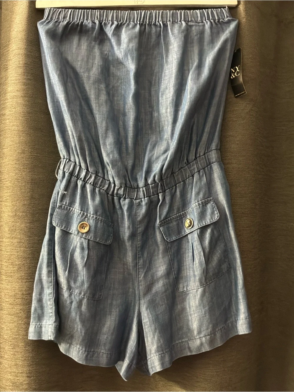 New York & Company strapless romper